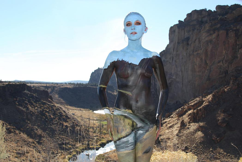 Illustration for article titled People turn invisible in these awesome body paint photographs (NSFW)